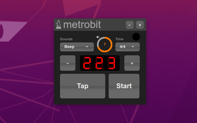 metrobit - Easy to use metronome chrome extension