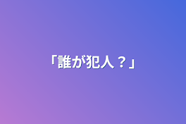 ｢誰が犯人？｣(診断メーカー)