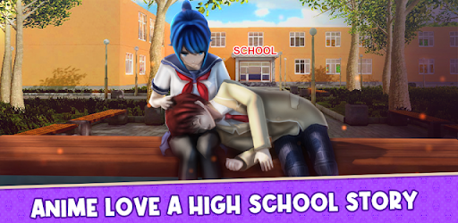 High School Life Anime Girl 3D