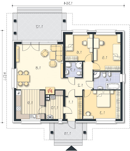 Lucia III DCB88b - Rzut parteru