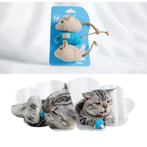 5/10pcs Cat Toy Plush Simulation Mouse Toys For Cats Interactive Kitten Toy Bite Resistance Catnip Cat Playing Toys Pet 