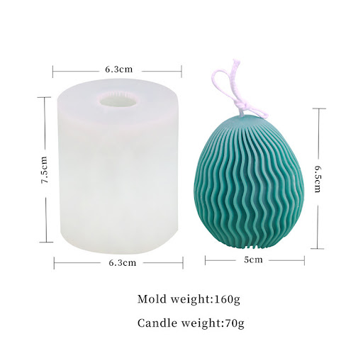 Title 3, Christmas Egg Pattern Silicone Candle Mold Crea...