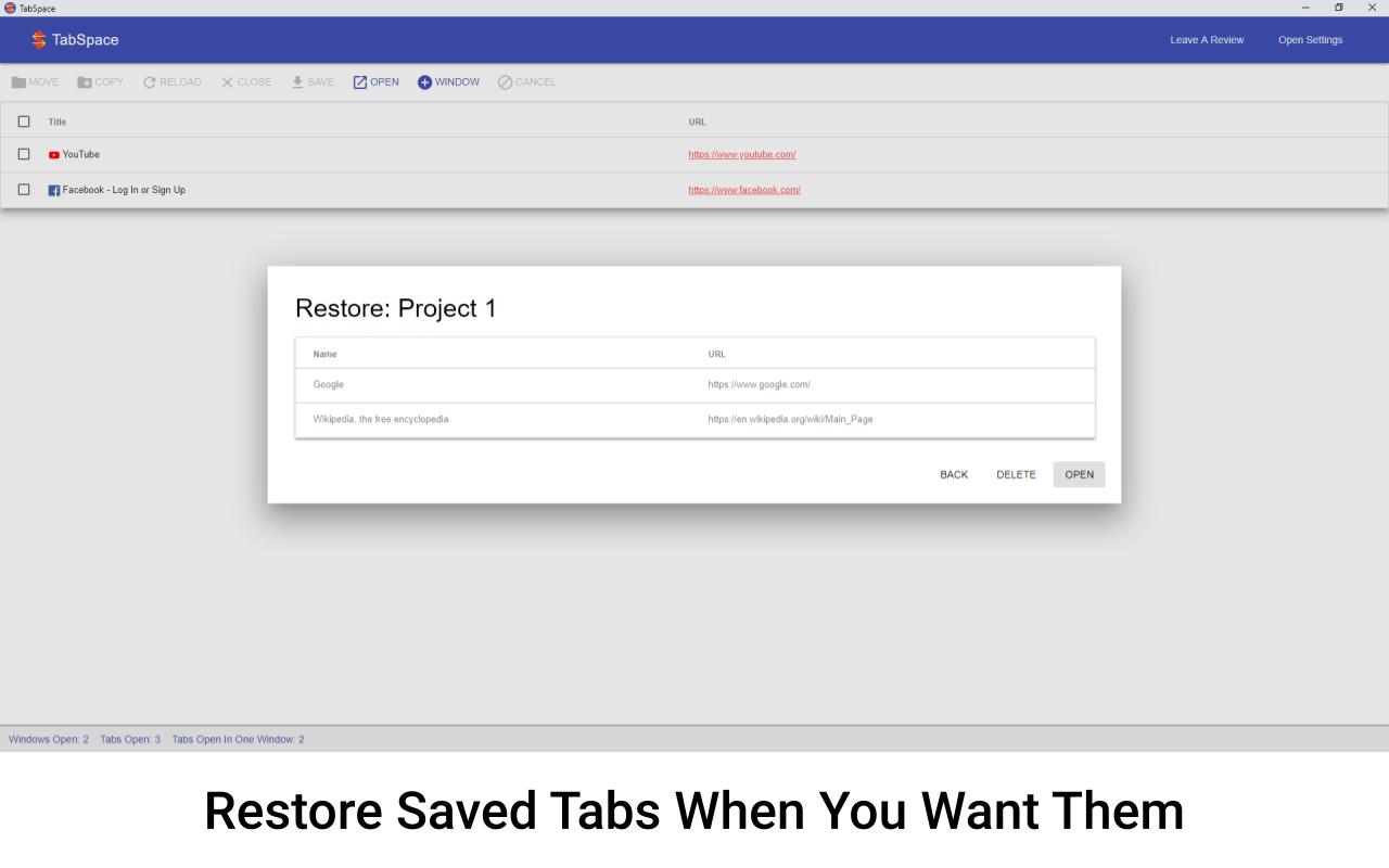 TabSpace - The Robust Tab Manager Preview image 6