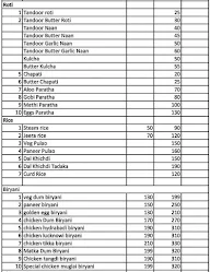 Hotel Crown menu 2