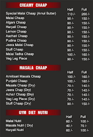 Sai Chaap Corner menu 1