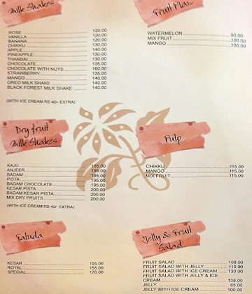 Abhishek Snacks Centre menu 