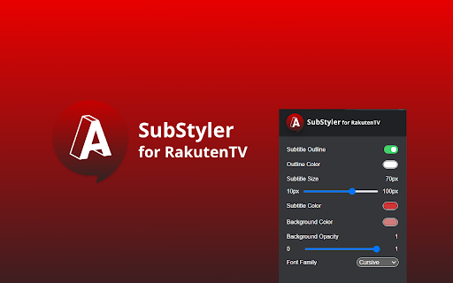 Rakuten TV SubStyler : customize subtitles