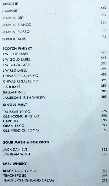 Lighthouse 13 menu 