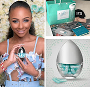 Boity with her products.