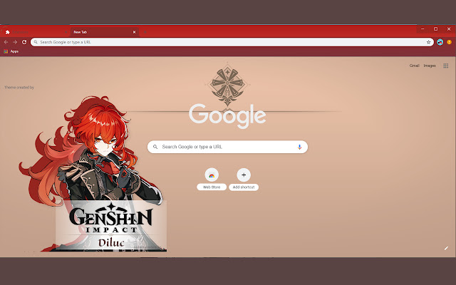 Genshin Impact: Diluc Theme chrome extension