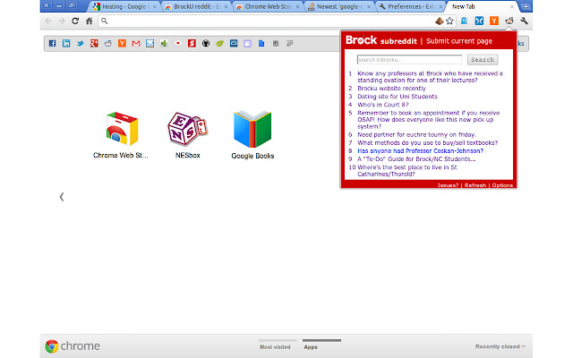 BrockU reddit chrome extension
