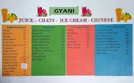 Gyani Chats and Juice menu 1