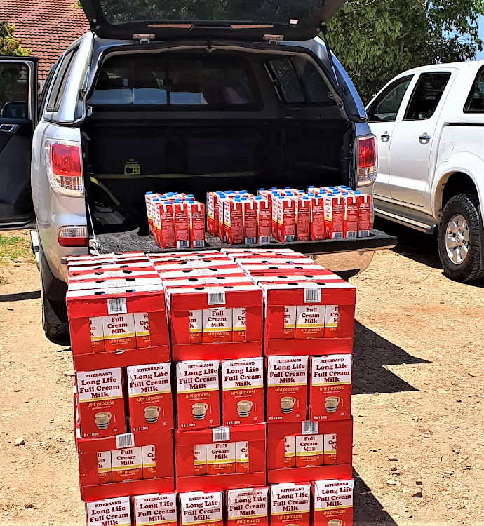 790 litres of Shoprite long-life milk was confiscated and a shop owner arrested during a raid in Uitenhage yesterday