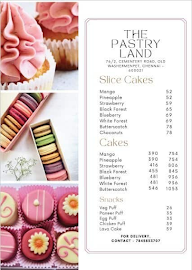 The Pastry Land menu 1