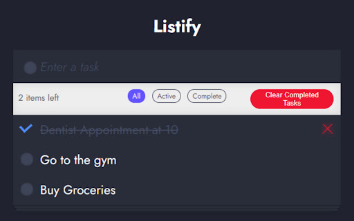 ToDo List:Listify