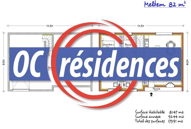  Vente Terrain + Maison - Terrain : 1 250m² - Maison : 82m² à Villeneuve-la-Comptal (11400) 