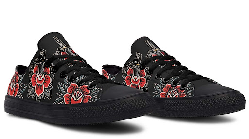Title 3, Fashion Print Couple Low-Top Canvas Shoes. Comf...