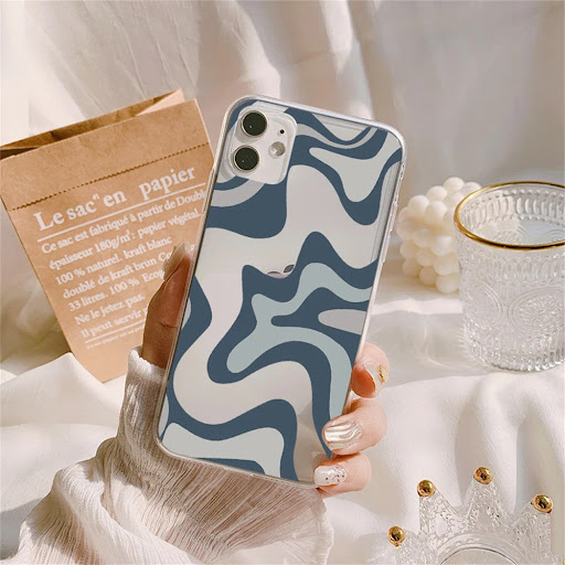 Title 11, Striped Wave Transparent Phone Case. Stylish, p...