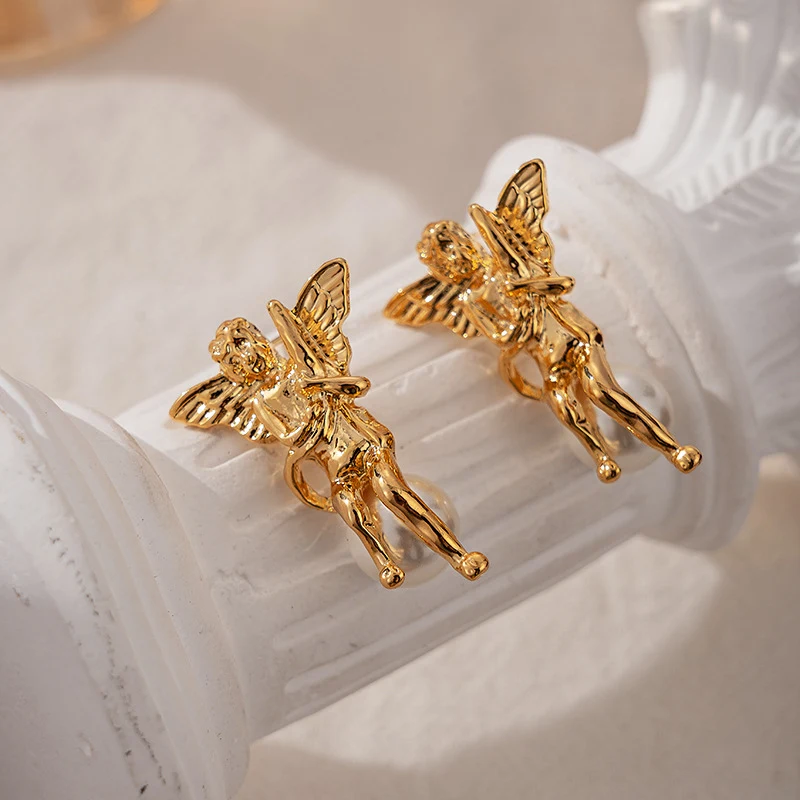 Title 2, Boucles doreilles perles femme Style Mid-Ancie...