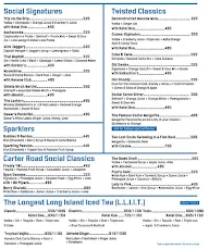 Carter Road Social menu 1