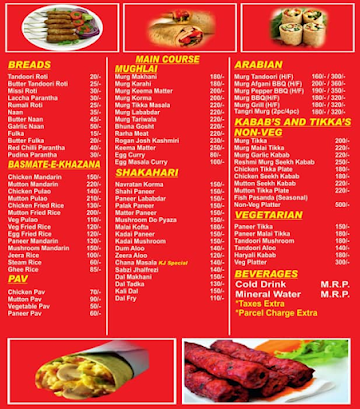 Kathi Junction menu 