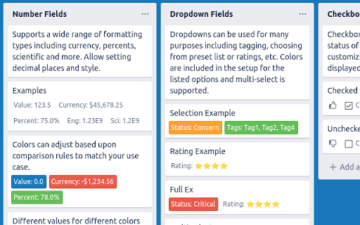 Amazing Fields for Trello