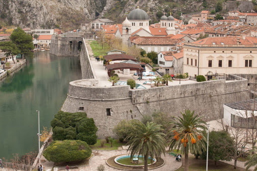 Kotor-terminal - Kotor as seen right from the cruise ship terminal. 