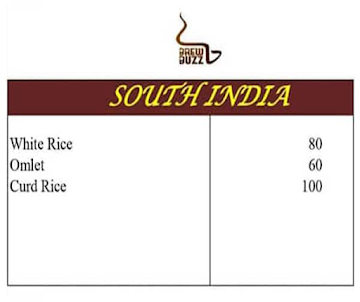 Brew Buzz menu 