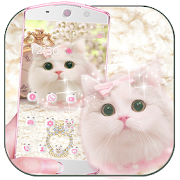 Cute pink kitty Theme  Icon