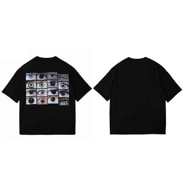 Title 2, Damen Kurzarm T-Shirt mit Augen Print. Bequem u...