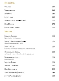 Villa Bistro menu 1