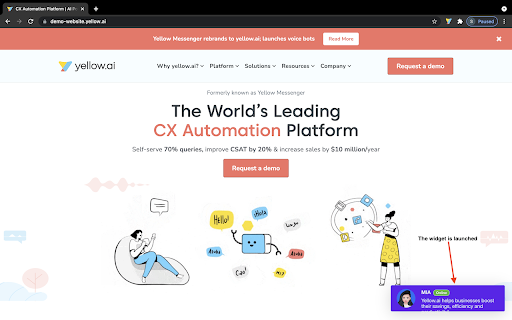 yellow.ai Web Widget Launcher