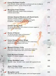 Bangalore Mandarin menu 1