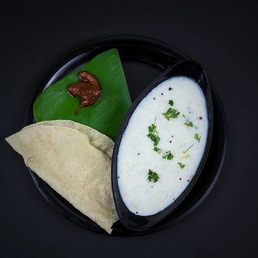 Curd Rice With Papad