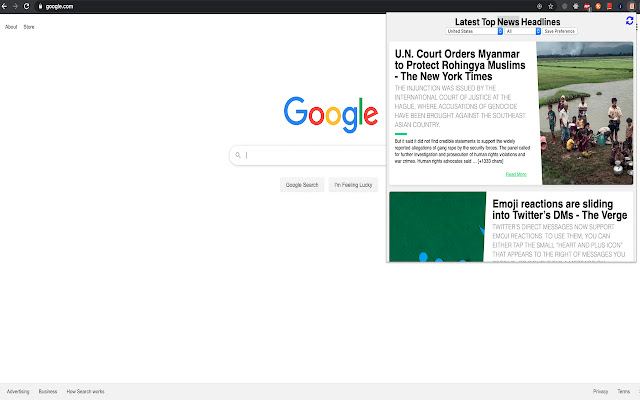 Top Latest News Headlines chrome extension