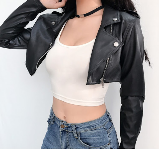 Title 2, PU leather zipper decoration top, a stylish and...