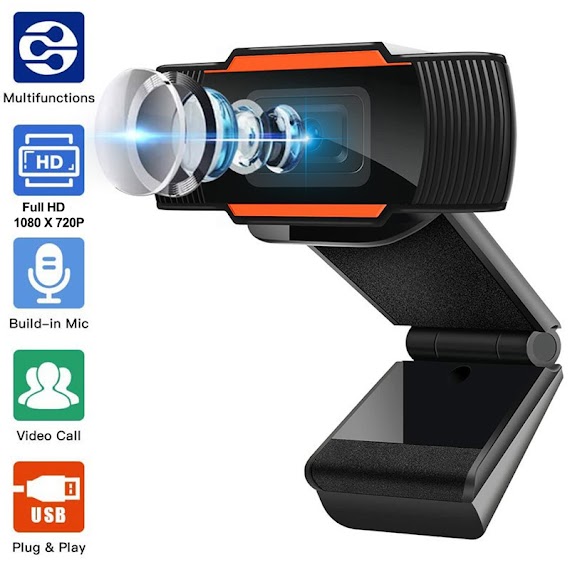 Webcam Máy Tính Laptop Livestream Có Mic Full Hd Pc Gaming 720P High Solution , Bảo Hành 12 Tháng