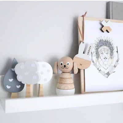 Title 1, Wooden sapling building block set of three piec...