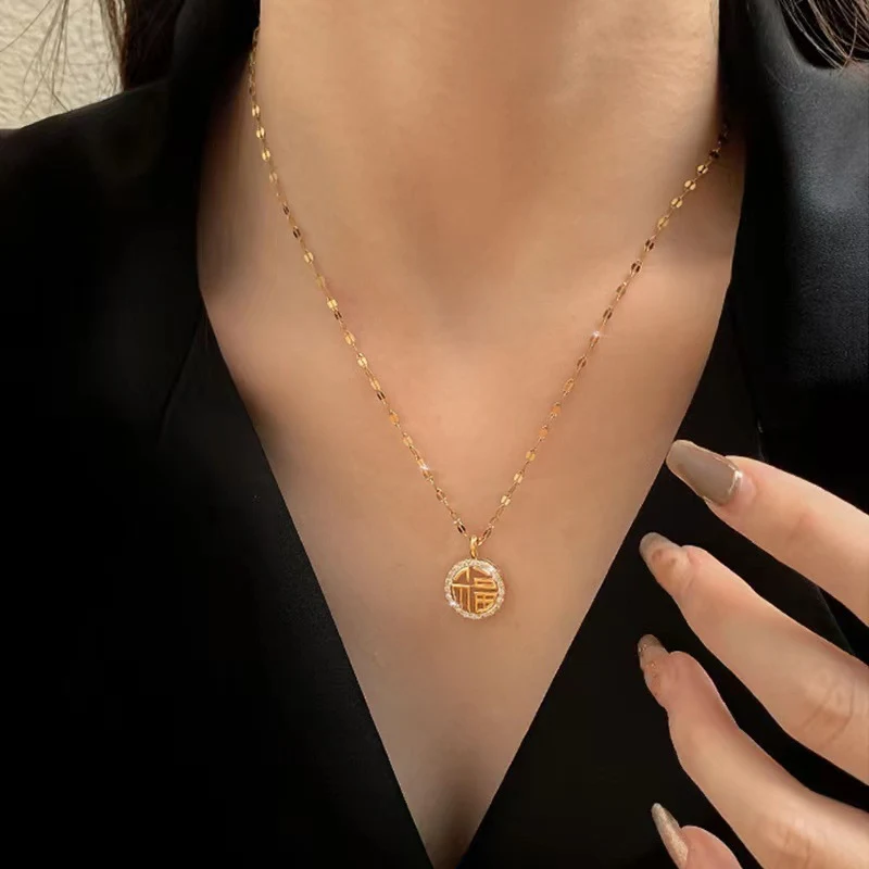 Hoogwaardige, niet-vervagende clavicula-ketting voor elke outfit, een niche-ontwerp met een tijdloos temperament.
