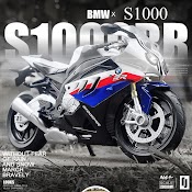 Mô Hình Xe Mô Tô Bmw S1000Rr Bằng Hợp Kim Nguyên Khối Có Nhạc Và Đèn Tỷ Lệ 1:12