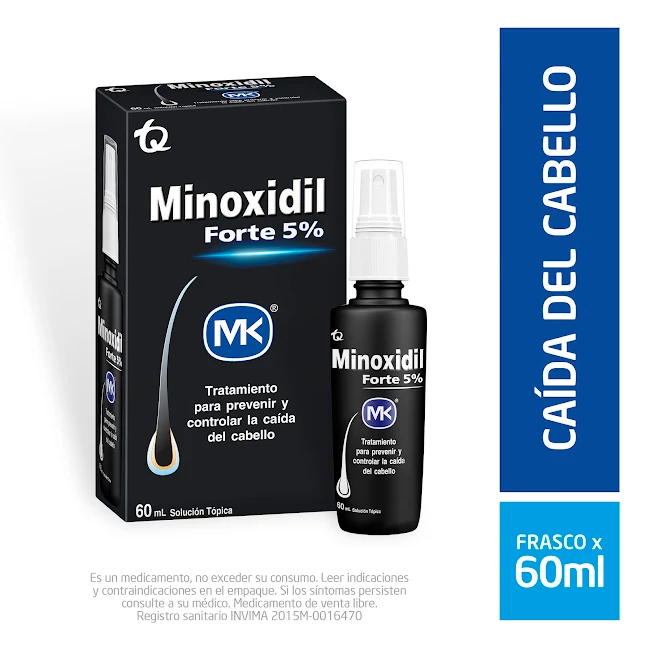 Minoxidil Forte Mk Solucion Topica X60ml Caida Cabello