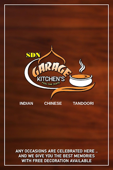 SDN Garage Kitchen Restaurant menu 