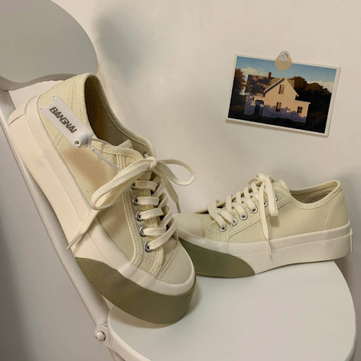 Title 5, Niche Design Sense Versatile Canvas Shoes Salt ...