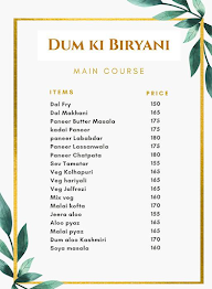 Dum Ki Biryani menu 1