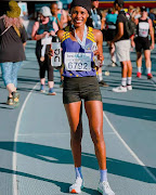 Rutendo Nyahora after winning the BestMed Tuks half marathon.