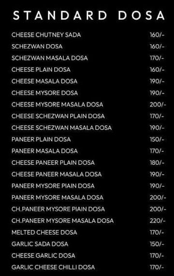 Dosa Hub menu 