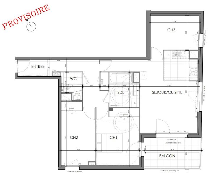 Vente appartement 4 pièces 78.42 m² à Rennes (35000), 399 000 €