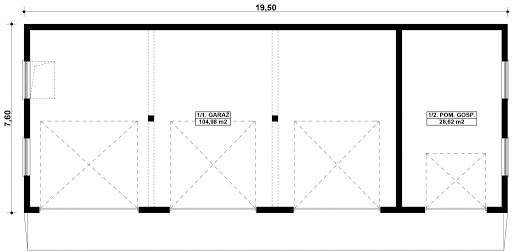 G394 - Budynek garażowy - Rzut parteru