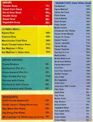 Chintamani's Restaurant menu 1