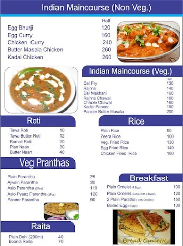 Mid Night Khana menu 
